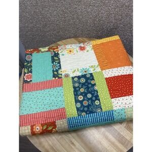 Vintage Patchwork Quilt Queen-king Size Excellent Condition 74x92"